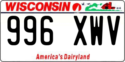 WI license plate 996XWV
