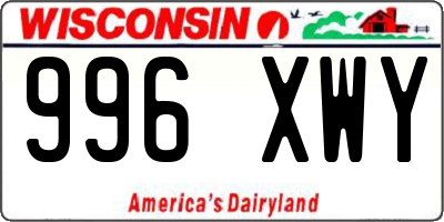 WI license plate 996XWY
