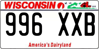 WI license plate 996XXB