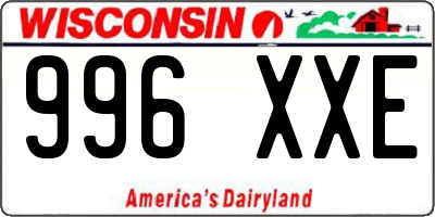 WI license plate 996XXE