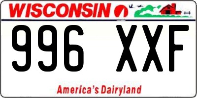 WI license plate 996XXF