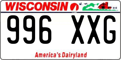 WI license plate 996XXG