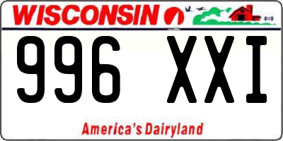 WI license plate 996XXI