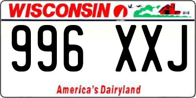 WI license plate 996XXJ