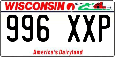 WI license plate 996XXP