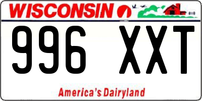 WI license plate 996XXT