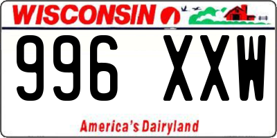 WI license plate 996XXW