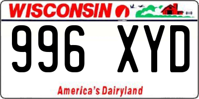WI license plate 996XYD