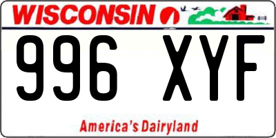 WI license plate 996XYF
