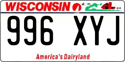 WI license plate 996XYJ