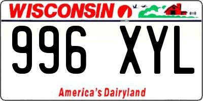 WI license plate 996XYL