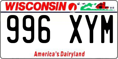 WI license plate 996XYM
