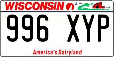 WI license plate 996XYP
