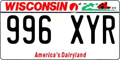 WI license plate 996XYR