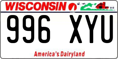 WI license plate 996XYU