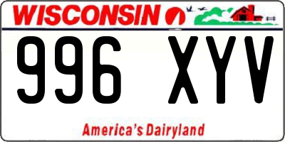WI license plate 996XYV