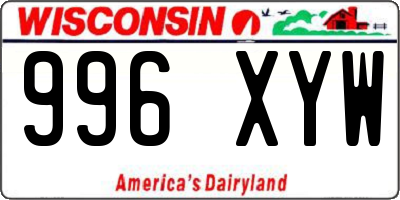 WI license plate 996XYW