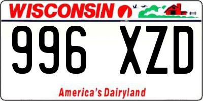 WI license plate 996XZD