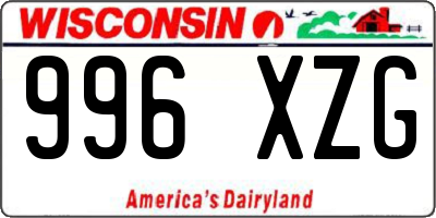 WI license plate 996XZG