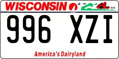 WI license plate 996XZI