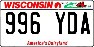 WI license plate 996YDA