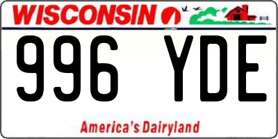 WI license plate 996YDE