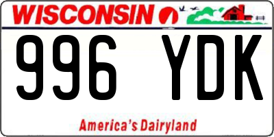 WI license plate 996YDK
