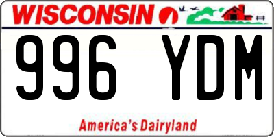 WI license plate 996YDM