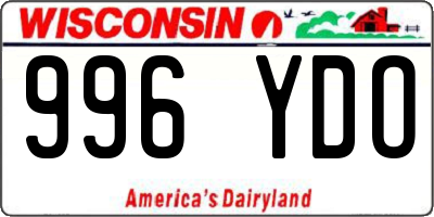 WI license plate 996YDO