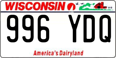 WI license plate 996YDQ