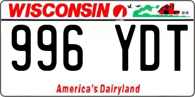 WI license plate 996YDT