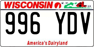 WI license plate 996YDV