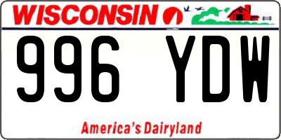 WI license plate 996YDW