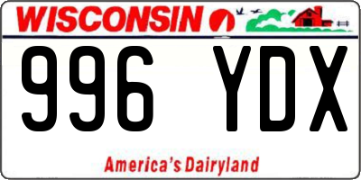 WI license plate 996YDX