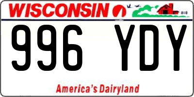 WI license plate 996YDY