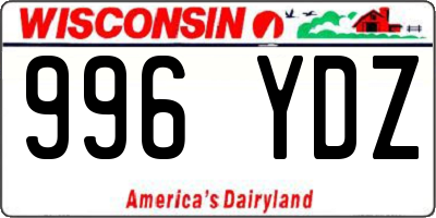 WI license plate 996YDZ