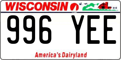 WI license plate 996YEE