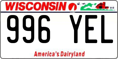 WI license plate 996YEL