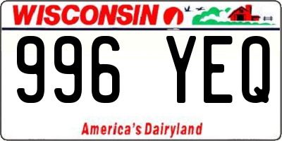 WI license plate 996YEQ