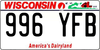 WI license plate 996YFB