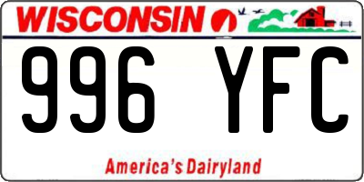 WI license plate 996YFC
