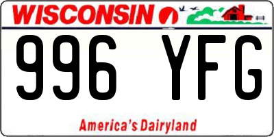 WI license plate 996YFG
