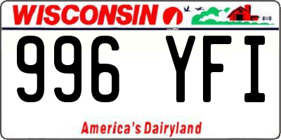 WI license plate 996YFI
