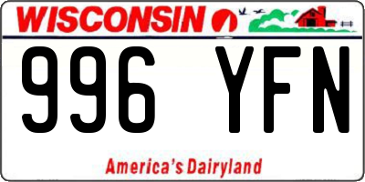 WI license plate 996YFN