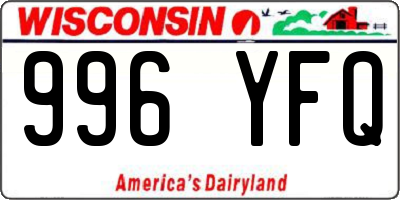 WI license plate 996YFQ