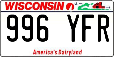 WI license plate 996YFR