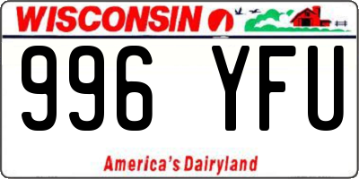WI license plate 996YFU