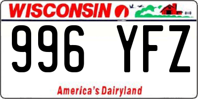 WI license plate 996YFZ