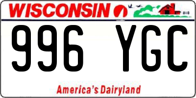 WI license plate 996YGC
