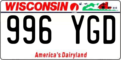 WI license plate 996YGD